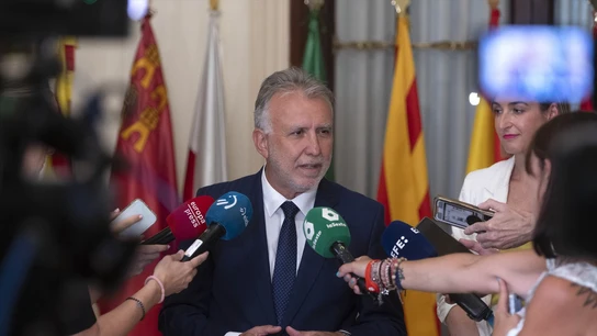 El ministro de Política Territorial y Memoria Democrática, Ángel Víctor Torres, a tiende a los medios de comunicación en una imagen de archivo El ministro de Política Territorial y Memoria Democrática, Ángel Víctor Torres, a tiende a los medios de comunicación en una imagen de archivo