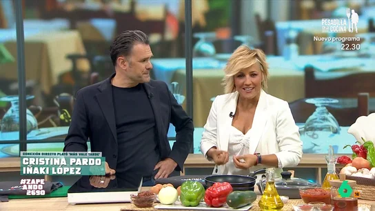 Iñaki López y sus problemas de estómago 'escandalizan' a Cristina Pardo Iñaki López y Cristina Pardo explican que hoy van a cocinar ellos mismos un pisto con huevos fritos, un plato que, desvela Iñaki en este vídeo, pondrá a prueba su estómago, en plena crisis gastrointestinal "a cuenta del virus de los niños".