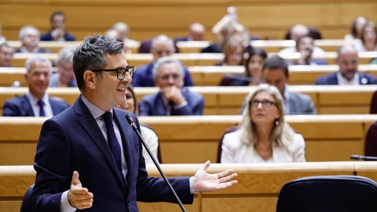 El ministro de la Presidencia, Justicia y Relaciones con las Cortes Félix Bolaños, durante la sesión de control al Gobierno en el Senado El ministro de la Presidencia, Justicia y Relaciones con las Cortes Félix Bolaños, durante la sesión de control al Gobierno en el Senado