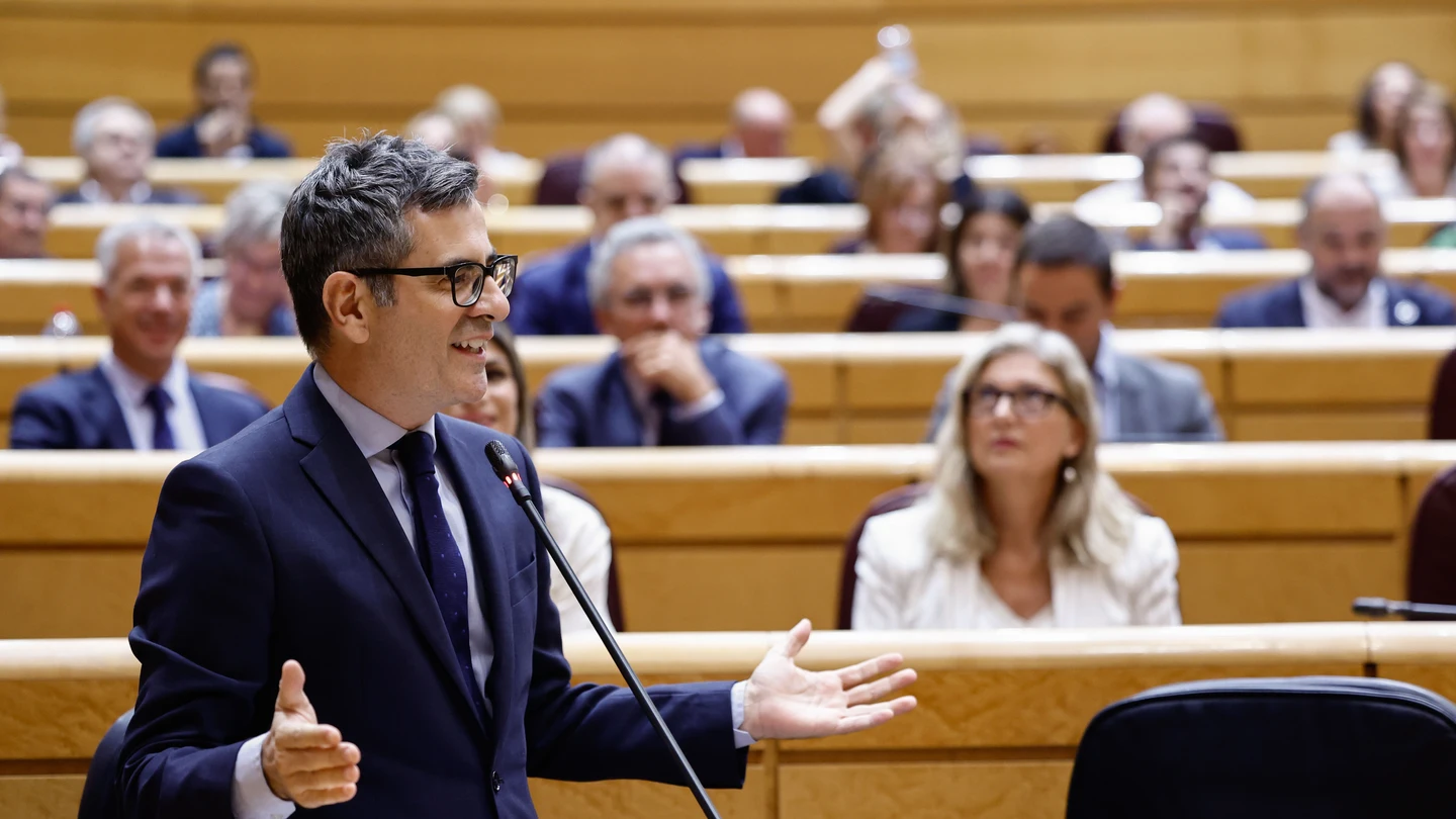 El ministro de la Presidencia, Justicia y Relaciones con las Cortes Félix Bolaños, durante la sesión de control al Gobierno en el Senado El ministro de la Presidencia, Justicia y Relaciones con las Cortes Félix Bolaños, durante la sesión de control al Gobierno en el Senado