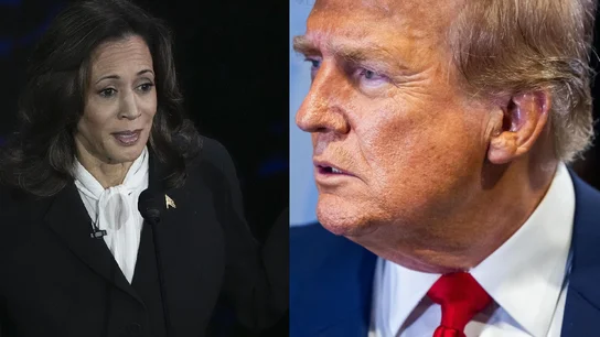 La candidata demócrata a la vicepresidencia de EE UU, Kamala Harris, responde al candidato republicano a la presidencia, Donald J. La candidata demócrata a la vicepresidencia de EE UU, Kamala Harris, responde al candidato republicano a la presidencia, Donald J.