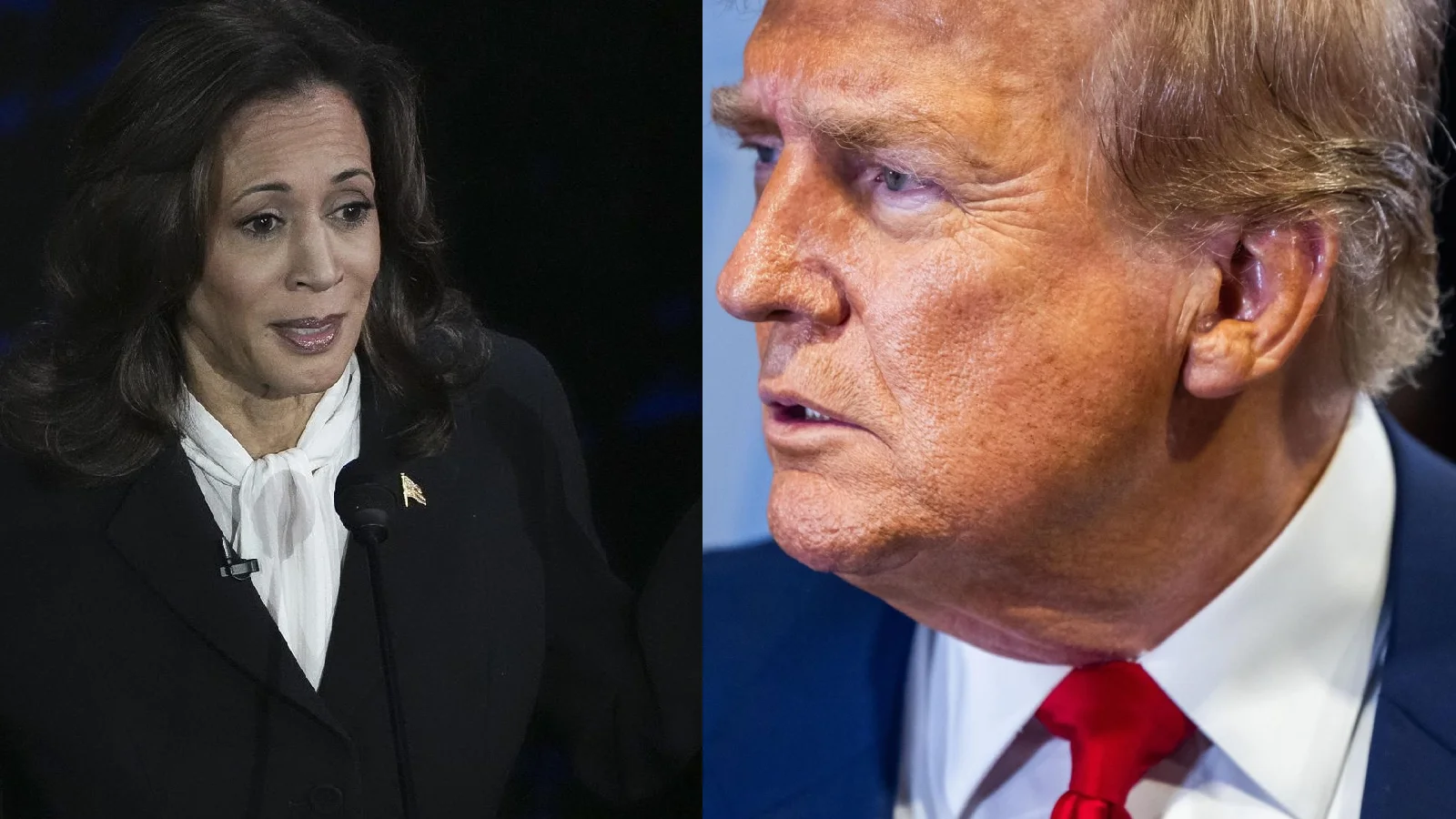 La candidata demócrata a la vicepresidencia de EE UU, Kamala Harris, responde al candidato republicano a la presidencia, Donald J. 