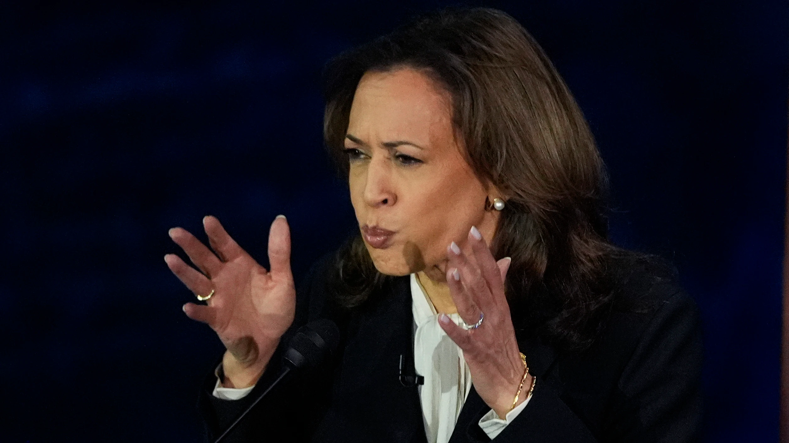Kamala Harris en el debate electoral 
