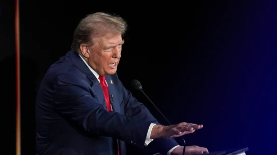Donald Trump, durante su debate contra Kamala Harris Donald Trump, durante su debate contra Kamala Harris
