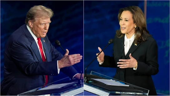 Donald Trump y Kamala Harris en el debate de ABC Donald Trump y Kamala Harris en el debate de ABC