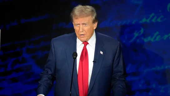 Donald Trump, durante su debate contra Kamala Harris Donald Trump, durante su debate contra Kamala Harris