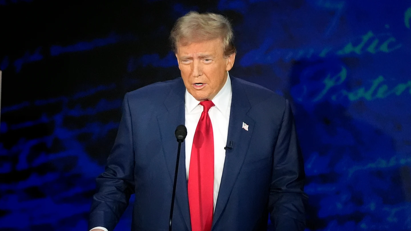 Donald Trump, durante su debate contra Kamala Harris Donald Trump, durante su debate contra Kamala Harris