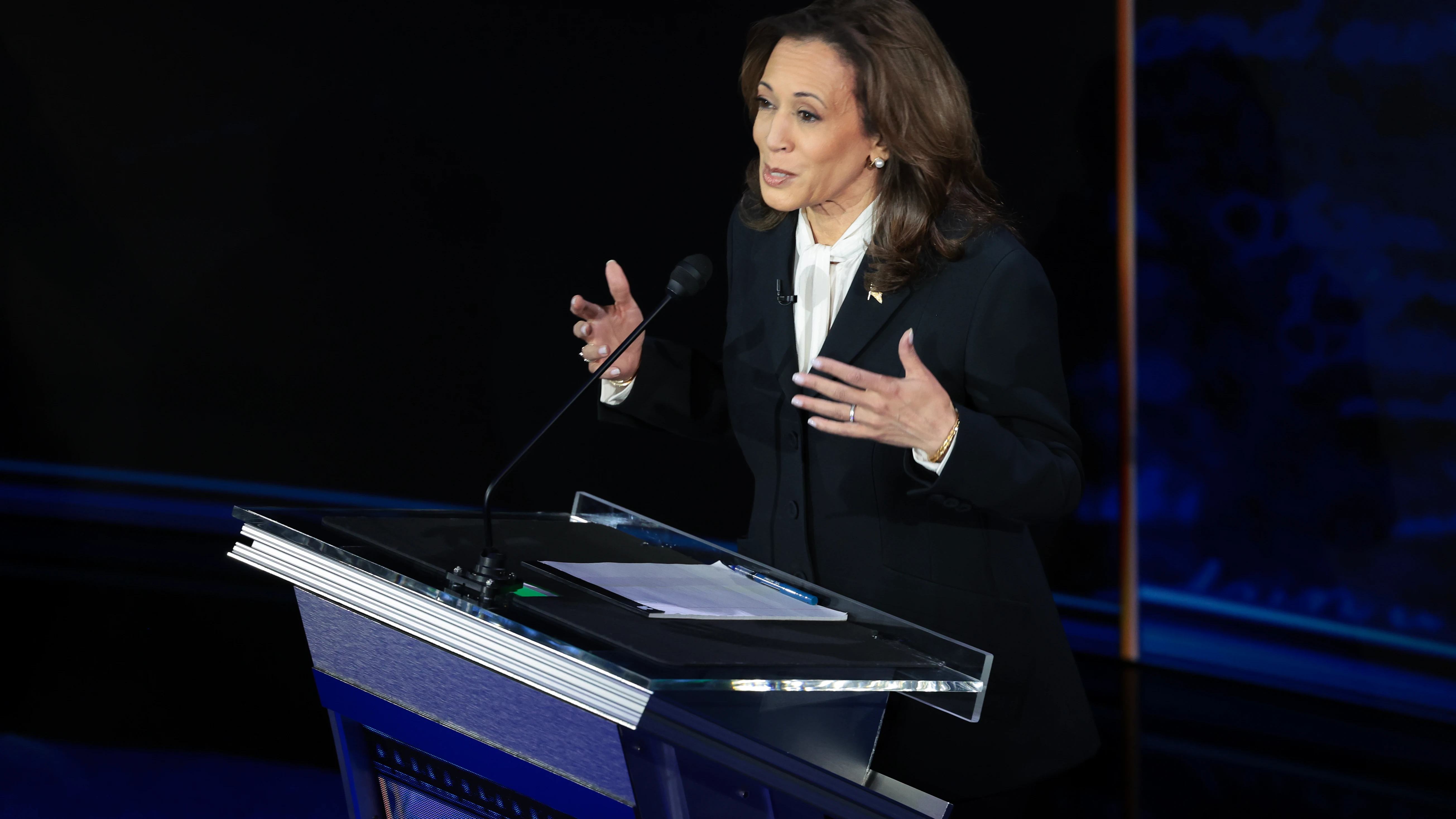 Kamala Harris, durante su debate contra Donald Trump