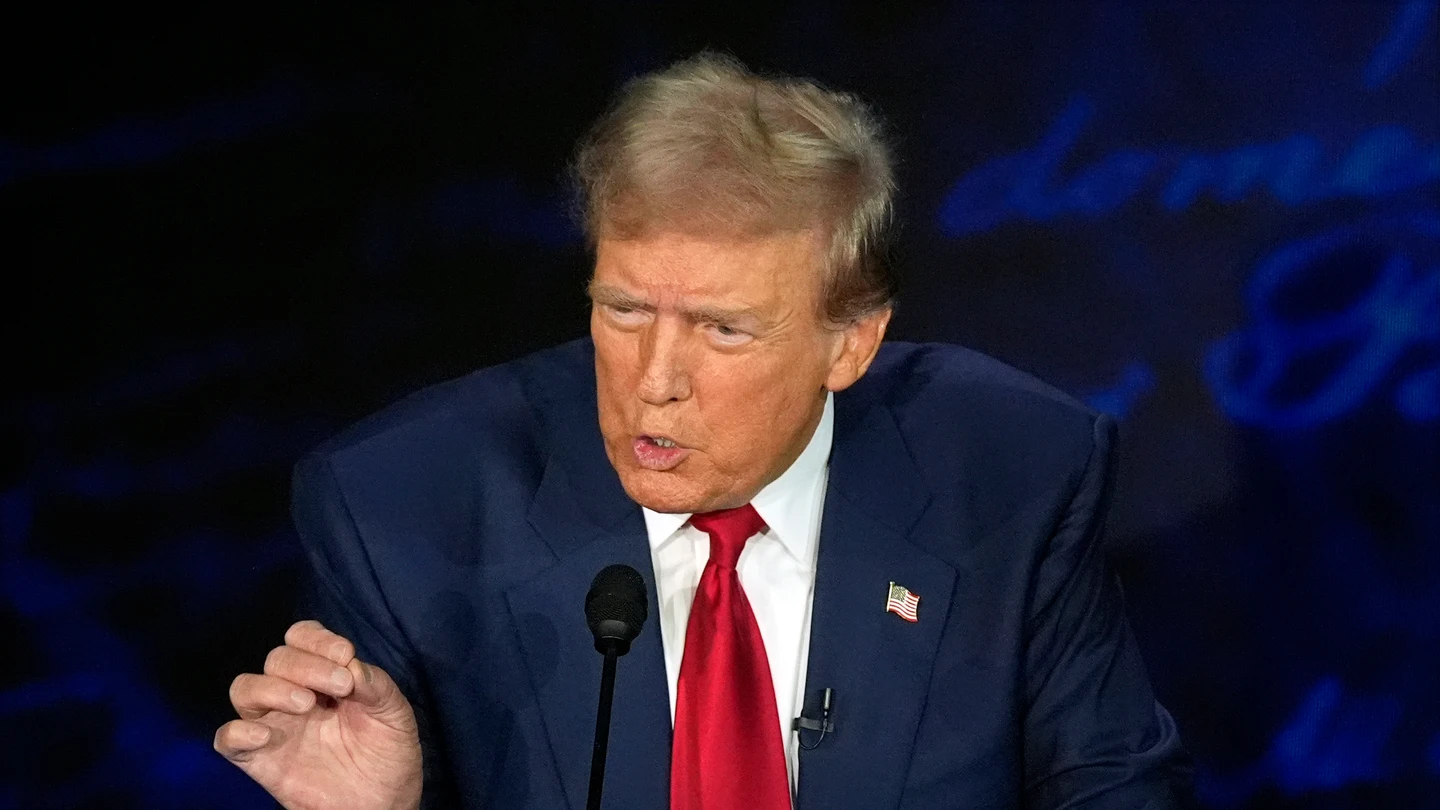 Donald Trump, durante su debate contra Kamala Harris. Donald Trump, durante su debate contra Kamala Harris.