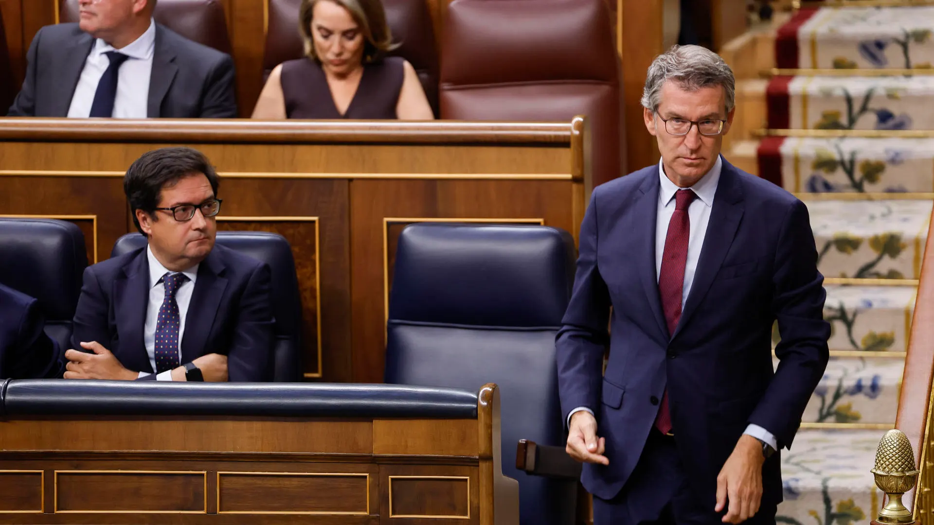 El líder del PP, Alberto Núñez Feijóo, este miércoles en el Congreso de los Diputados.