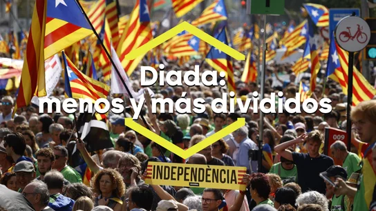 Diada: menos y más divididos Diada: menos y más divididos
