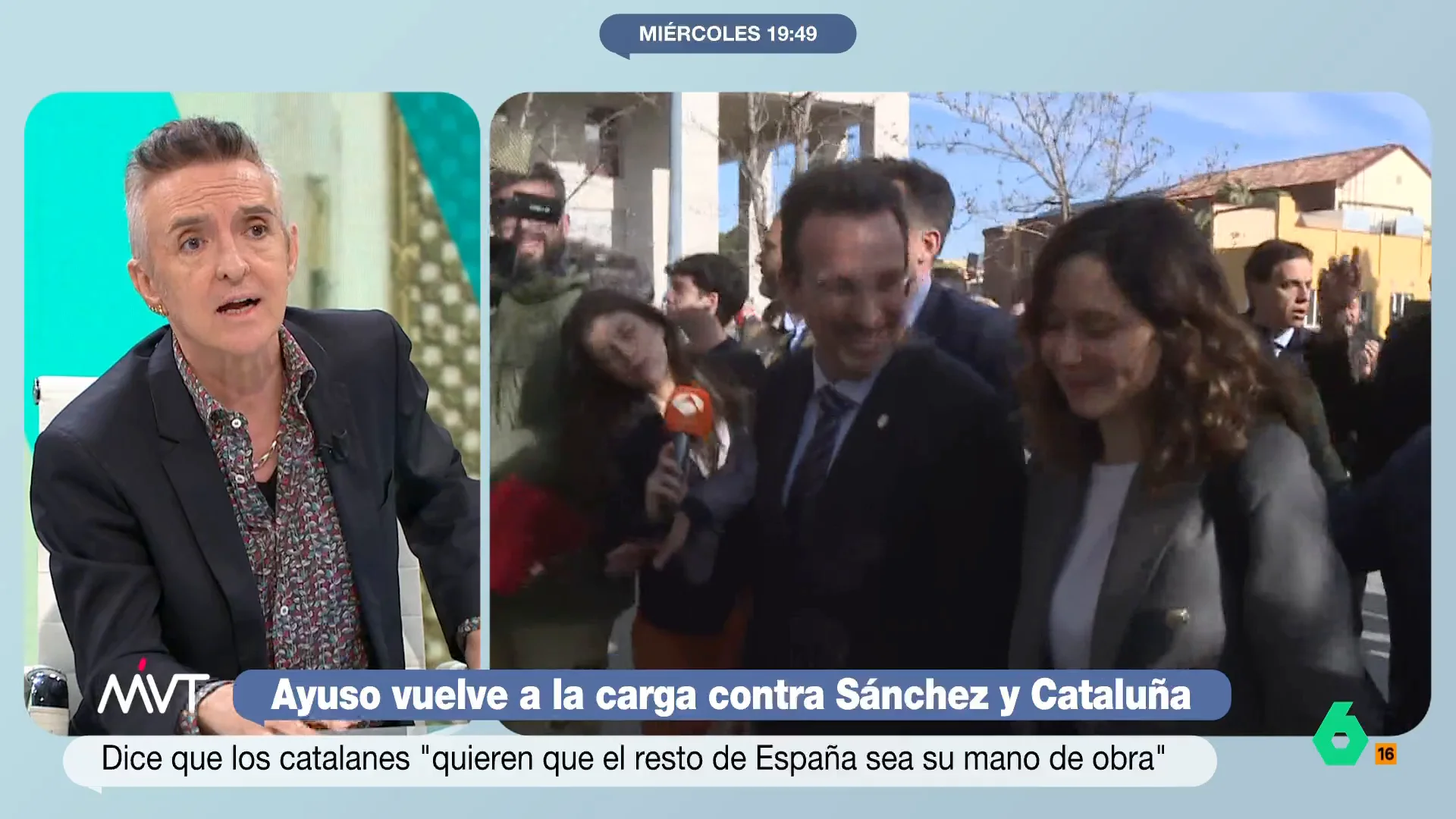 Ramoncín contesta tajante a Isabel Díaz Ayuso tras sus últimas declaraciones sobre Cataluña y la financiación autonómica y en este vídeo de Más Vale Tarde le recuerda que también "en Madrid hay ciudadanos de primera y de segunda".