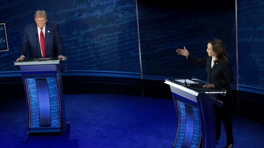 Donald Trump y Kamala Harris, durante su debate Donald Trump y Kamala Harris, durante su debate