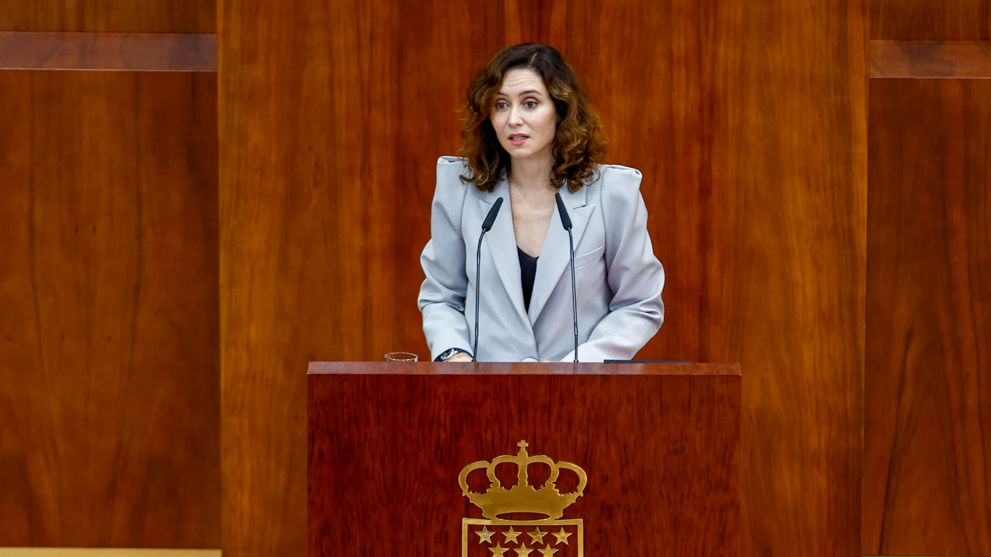 La presidenta de la Comunidad de Madrid, Isabel Díaz Ayuso, da un discurso durante el Debate del Estado de la Región La presidenta de la Comunidad de Madrid, Isabel Díaz Ayuso, da un discurso durante el Debate del Estado de la Región