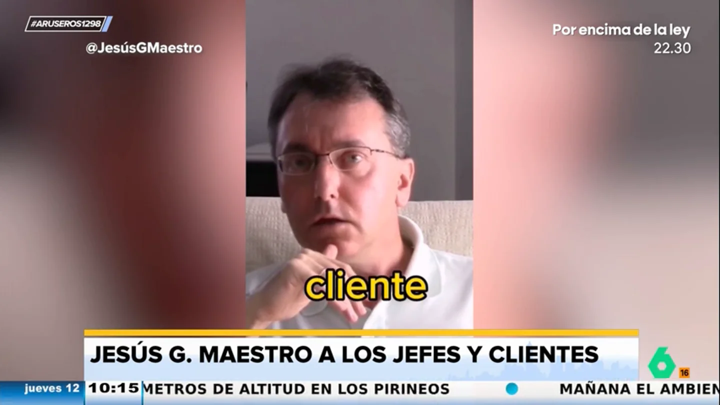Jesús G. Maestro carga contra los que opinan que los jefes son "lo peor": "¿Hay algo peor que un jefe? El cliente" Jesús G. Maestro carga contra los que opinan que los jefes son "lo peor": "¿Hay algo peor que un jefe? El cliente"