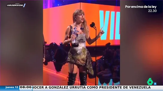 Taylor Swift arrasa en los MTV y dedica un premio a Travis Kelce: "Todo lo que toca lo convierte en felicidad" Taylor Swift arrasa en los MTV y dedica un premio a Travis Kelce: "Todo lo que toca lo convierte en felicidad"