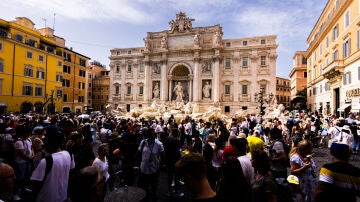 Fontana di Trevi durante el Hankook Rome ePrix 2023.