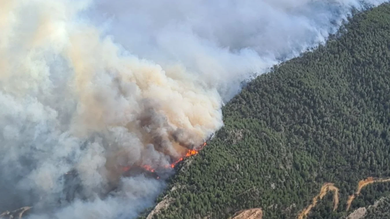 Imágenes del incendio de Cabacés (Tarragona)