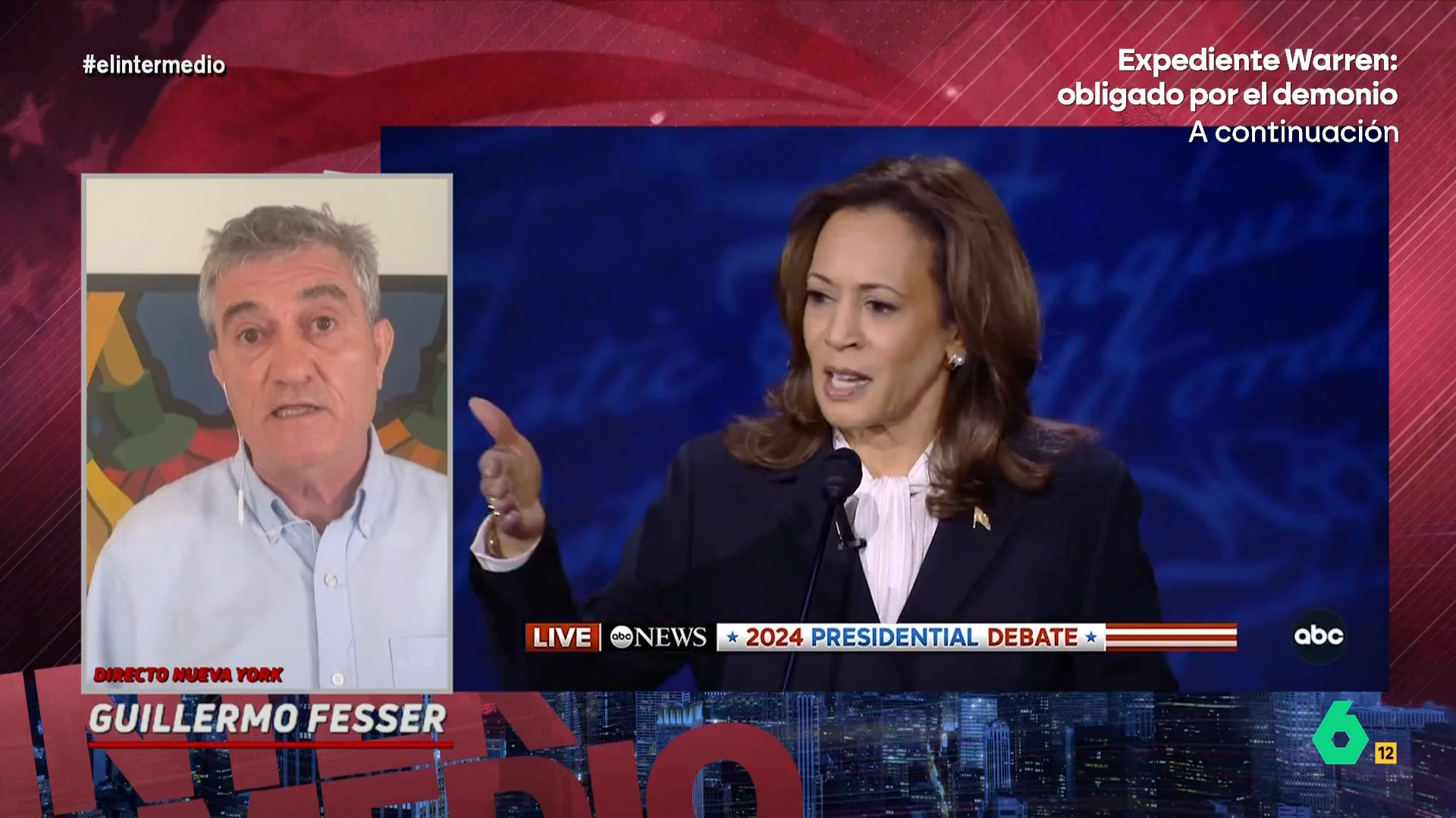 Guillermo Fesser, sobre el debate presidencial en EEUU: "Ahora se sabe que Kamala Harris está preparada y que hay partido"