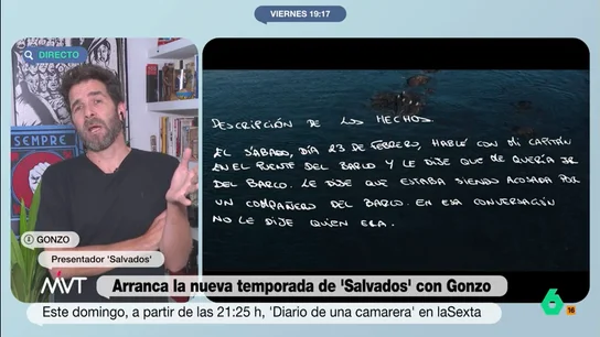Gonzo, sobre el 'no' del CSIC a hablar de la desaparición de Mari Carmen "No ha sido ni una, ni dos, ni tes, ni cinco veces las que hemos intentado que se pusiese delante de las cámaras y respondiese a las preguntas", afirma Gonzo, que en este vídeo habla del terrible caso con el que arranca la nueva temporada de 'Salvados'.