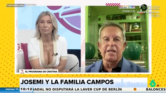 Josemi, tajante contra el clan Campos: "Tienen una fuente económica estupenda, estar en televisión y contar sus tragedias" Josemi, tajante contra el clan Campos: "Tienen una fuente económica estupenda, estar en televisión y contar sus tragedias"