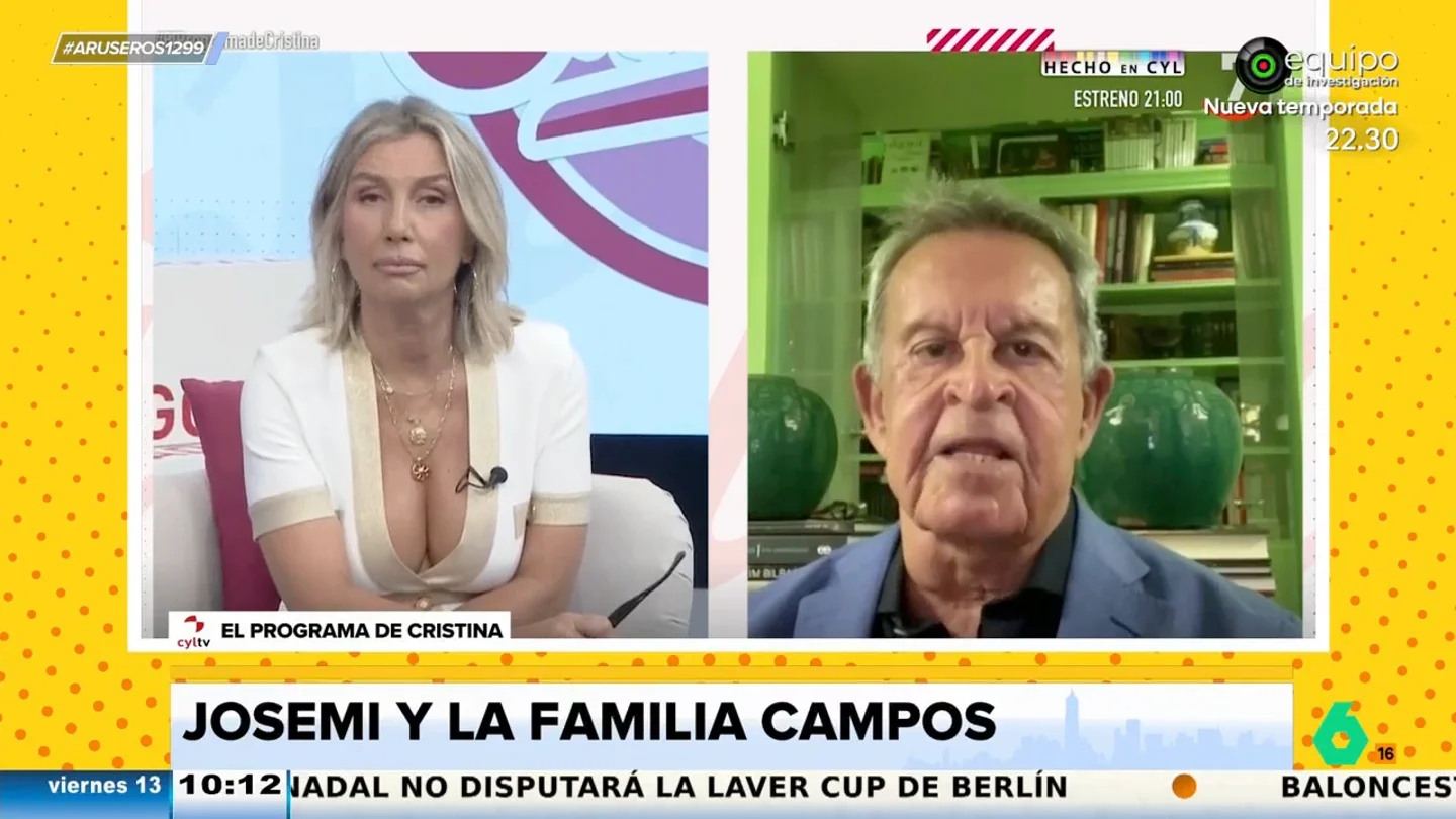 Josemi, tajante contra el clan Campos: "Tienen una fuente económica estupenda, estar en televisión y contar sus tragedias" Josemi, tajante contra el clan Campos: "Tienen una fuente económica estupenda, estar en televisión y contar sus tragedias"