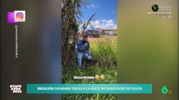 El divertido troleo de un hombre brasileño: hace que una moto huya imitando una sirena de policía