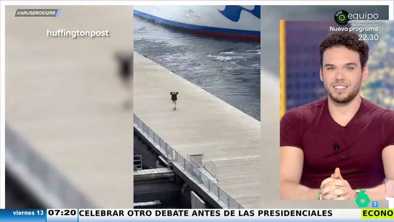 El inesperado final del viral del hombre que corre desesperado para no perder su crucero desata la risa en redes 