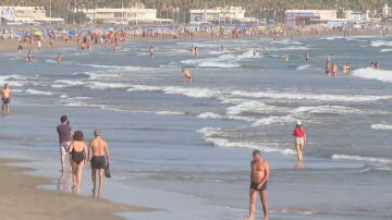 Gente en la playa