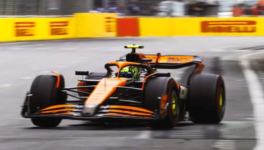 Lando Norris cayó en la Q1 Lando Norris cayó en la Q1
