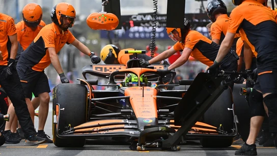 Lando Norris, en boxes Lando Norris, en boxes