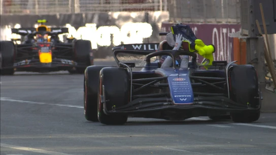 Alex Albon, con el ventilador en su Williams Alex Albon, con el ventilador en su Williams