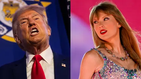 Imágenes de Donald Trump y Taylor Swift Imágenes de Donald Trump y Taylor Swift