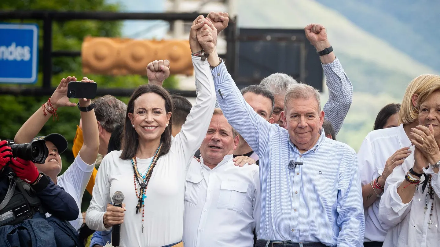 Imagen de archivo de la líder opositora venezolana María Corina Machado y Edmundo González Urrutia Imagen de archivo de la líder opositora venezolana María Corina Machado y Edmundo González Urrutia