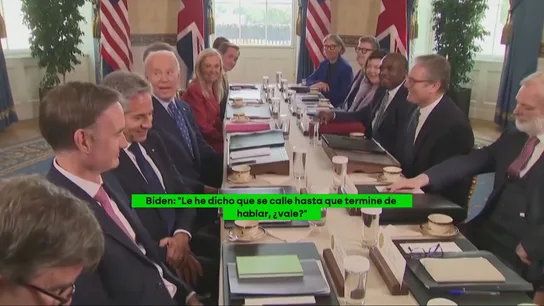 Momento en el que Biden manda callar a un periodista Momento en el que Biden manda callar a un periodista