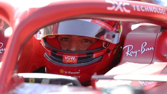 Carlos Sainz, en el cockpit de Ferrari Carlos Sainz, en el cockpit de Ferrari