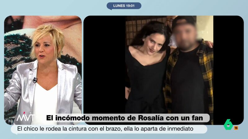 Cristina Pardo, al ver el incómodo momento de Rosalía con un fan: “Si te están quitando la mano, no la vuelvas a poner”