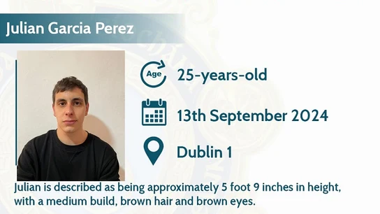 Denuncian la desaparición en Irlanda de un joven de 25 años de Salobreña (Granada) Denuncian la desaparición en Irlanda de un joven de 25 años de Salobreña (Granada)