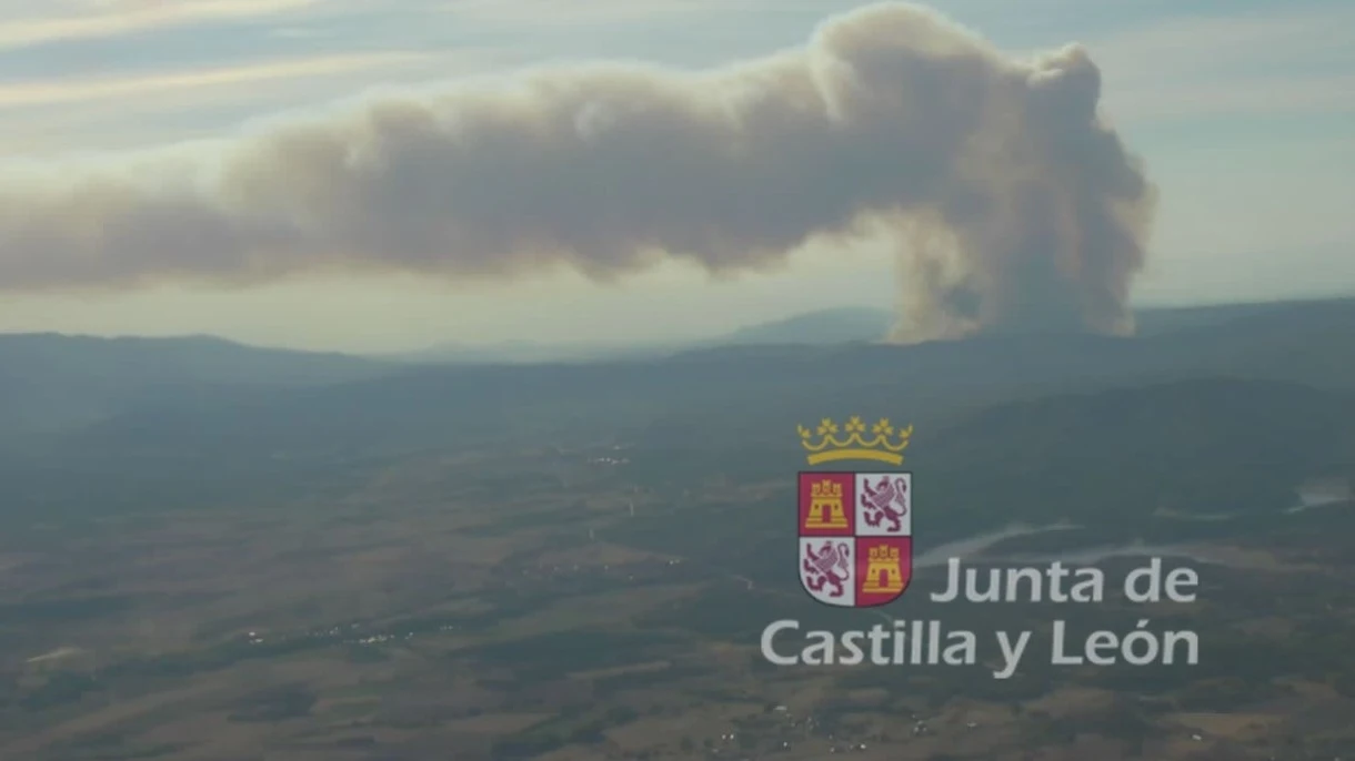 Imágenes del incendio de Brañuelas