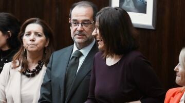 El vicepresidente de la Asociación Profesional de la Magistratura, Dimitry Berberoff, y la presidenta de la APM, María Jesús del Barco