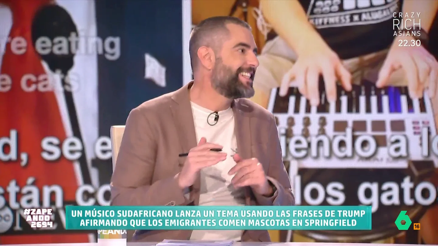 La reacción de Dani Mateo a la canción de los fans de Kamala Harris contra Donald Trump: "Es más de mañaneo" La reacción de Dani Mateo a la canción de los fans de Kamala Harris contra Donald Trump: "Es más de mañaneo"