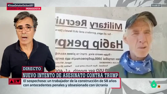 Sandro Pozzi explica cómo es el detenido por el intento de asesinato de Trump: "Tenía obsesión por Ucrania" Sandro Pozzi explica cómo es el detenido por el intento de asesinato de Trump: "Tenía obsesión por Ucrania"