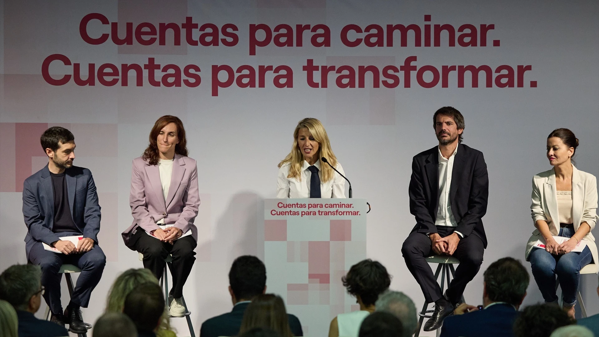 La vicepresidenta del Gobierno y ministra de Trabajo, Yolanda Díaz, presenta las propuestas de Sumar para los Presupuestos Generales del