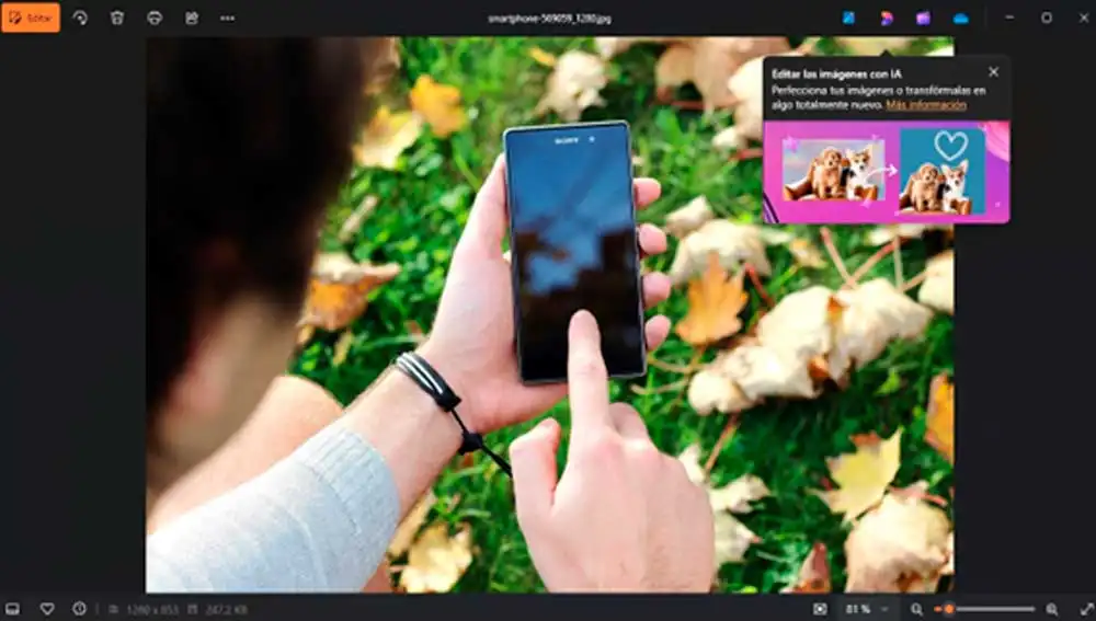 Editando fotos con la IA de Microsoft Editando fotos con la IA de Microsoft