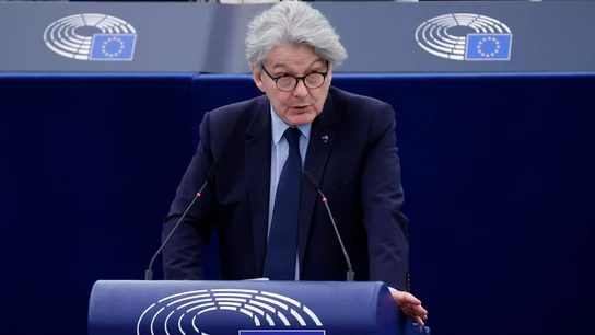 Imagen de archivo del comisario francés, Thierry Breton Imagen de archivo del comisario francés, Thierry Breton