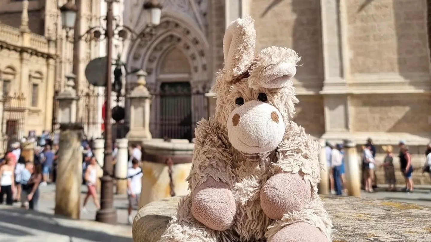 Imagen del peluche perdido en Sevilla Imagen del peluche perdido en Sevilla