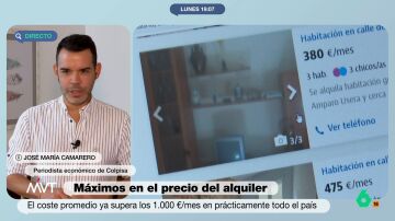 La advertencia de José María Camarero sobre el precio del alquiler