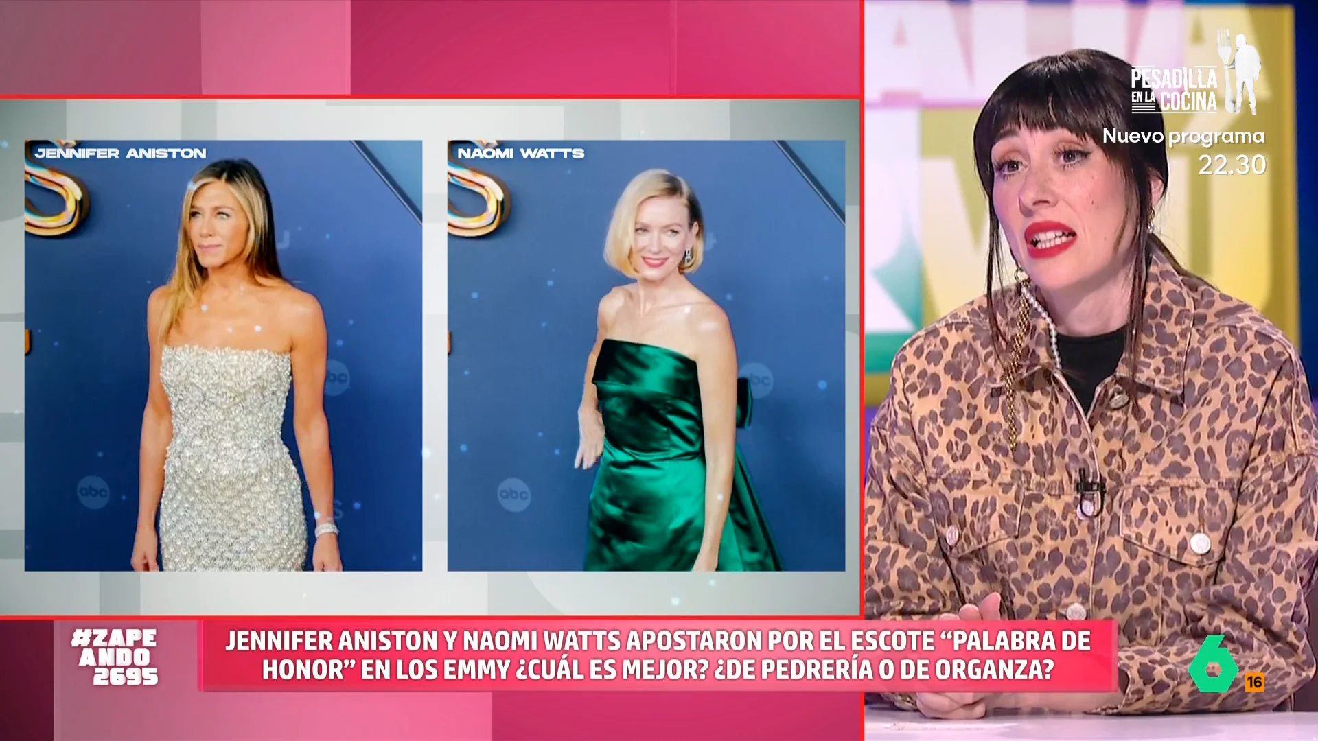 Natalia Ferviú analiza el look de Naomi Watts en los Emmy: "Se ve feo y fotografía muy mal"