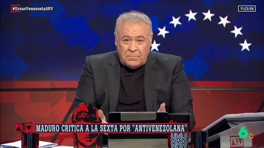 La respuesta de Ferreras a las críticas de Maduro a laSexta: "No, antivenezuela no, más bien todo lo contrario" La respuesta de Ferreras a las críticas de Maduro a laSexta: "No, antivenezuela no, más bien todo lo contrario"