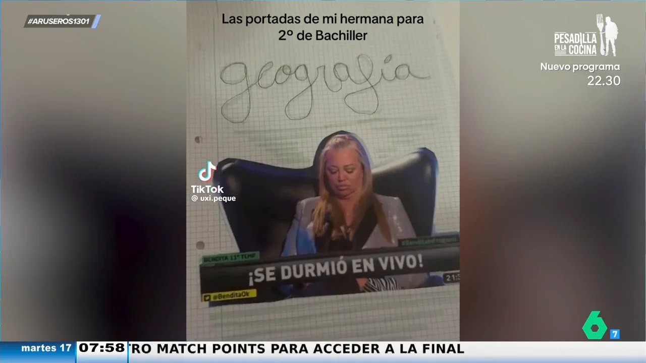 Una joven arrasa en redes con sus portadas para asignaturas de bachiller a base de 'memes' de Belén Esteban